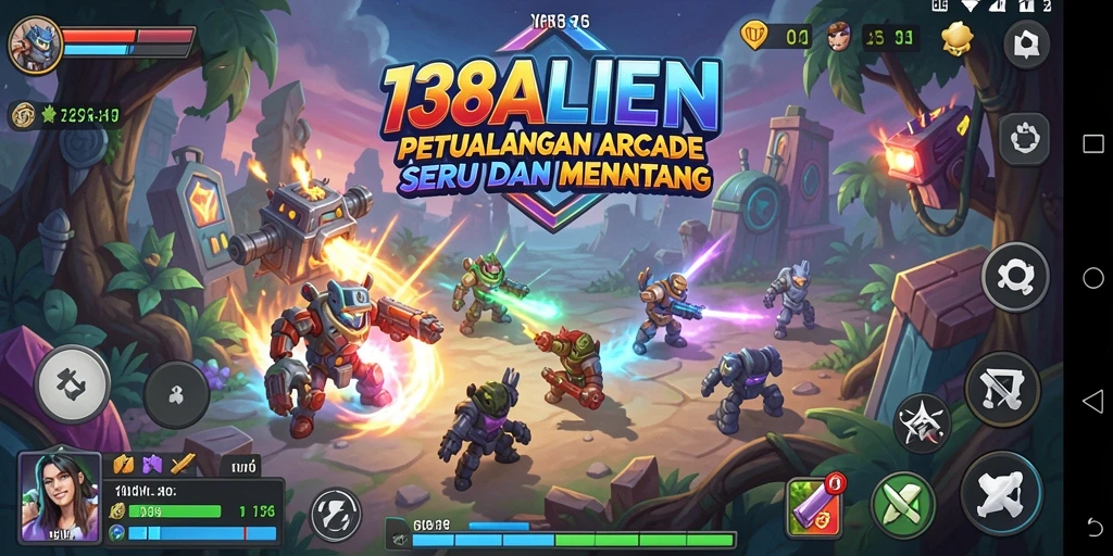 Screenshot utama 138ALIEN menampilkan gameplay arcade yang seru.