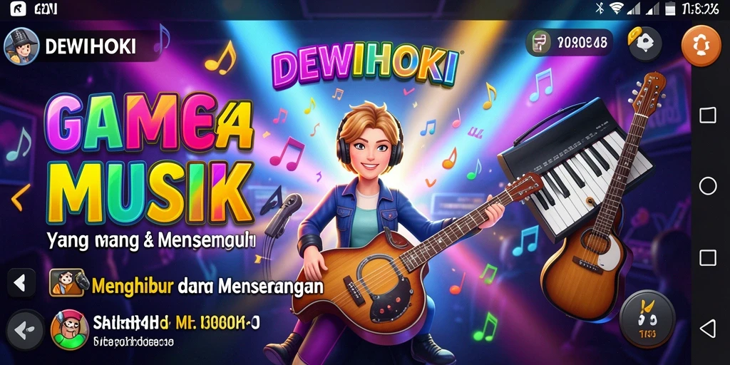 Screenshot DEWIHOKI menampilkan gameplay seru saat menyanyi.