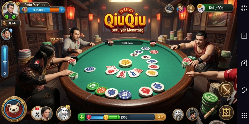 Tampilan gameplay QiuQiu yang menarik dan interaktif.