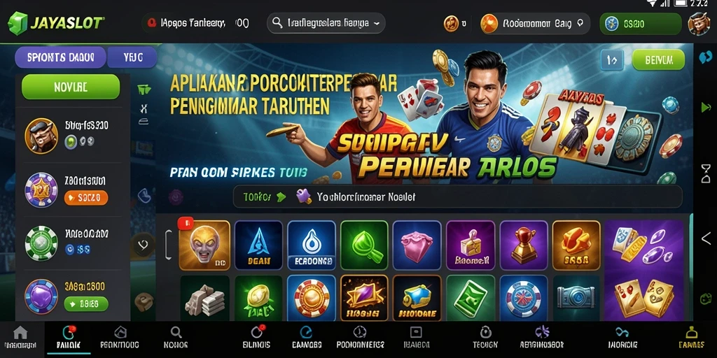 Tampilan screenshot utama JAYASLOT saat melakukan taruhan olahraga.