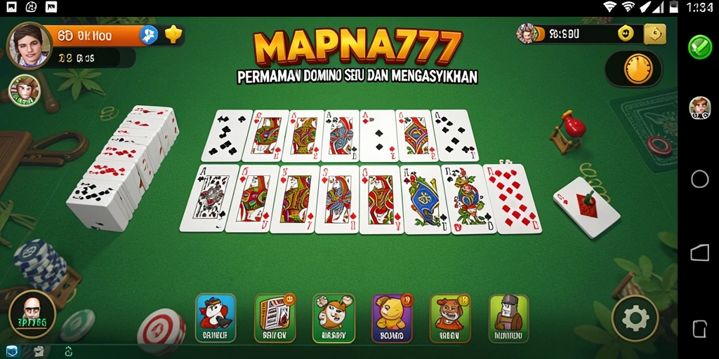 Screenshot gameplay Domino MAPNA777 yang menampilkan momen seru.