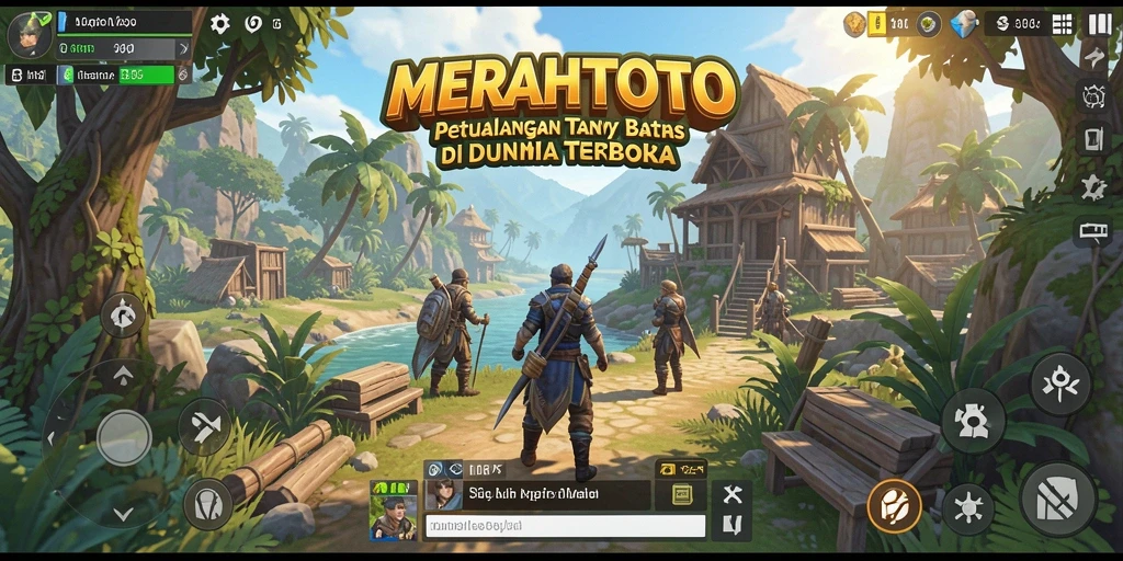 Screenshot gameplay <strong>MERAHTOTO</strong> menunjukkan eksplorasi dunia yang luas dan penuh petualangan.