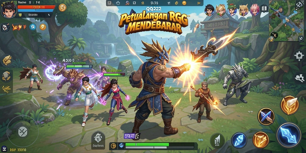 Tampilan gameplay QQ222 yang seru dan menantang.
