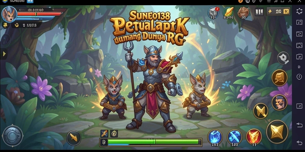 Tampilan gameplay SUNEO138 menampilkan pertempuran epik di dunia RPG.