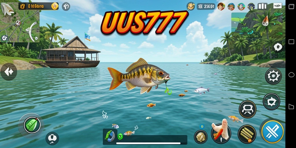 Tampilan gameplay UUS777 yang menarik saat memancing.