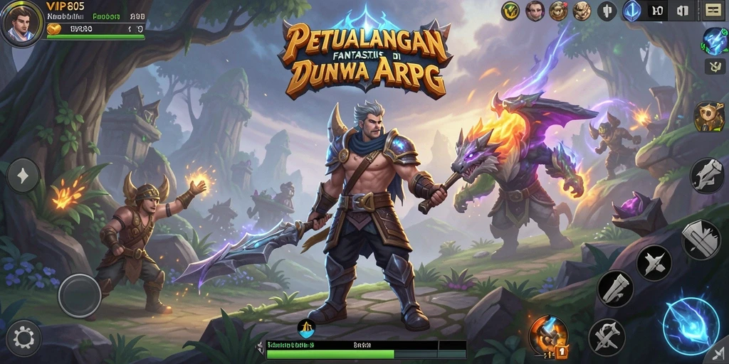 Screenshot menampilkan aksi seru dalam pertempuran ARPG.