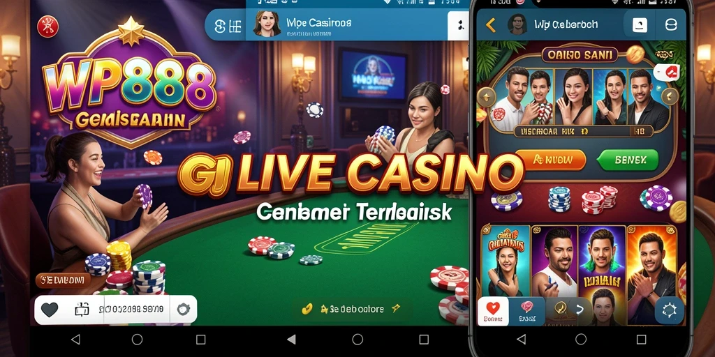 Tampilan permainan Live Casino yang mendebarkan dan interaktif di WP888.